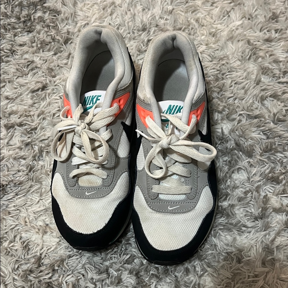 Nike Women's Black, White, Blue, and Salmon Air Max Sneakers